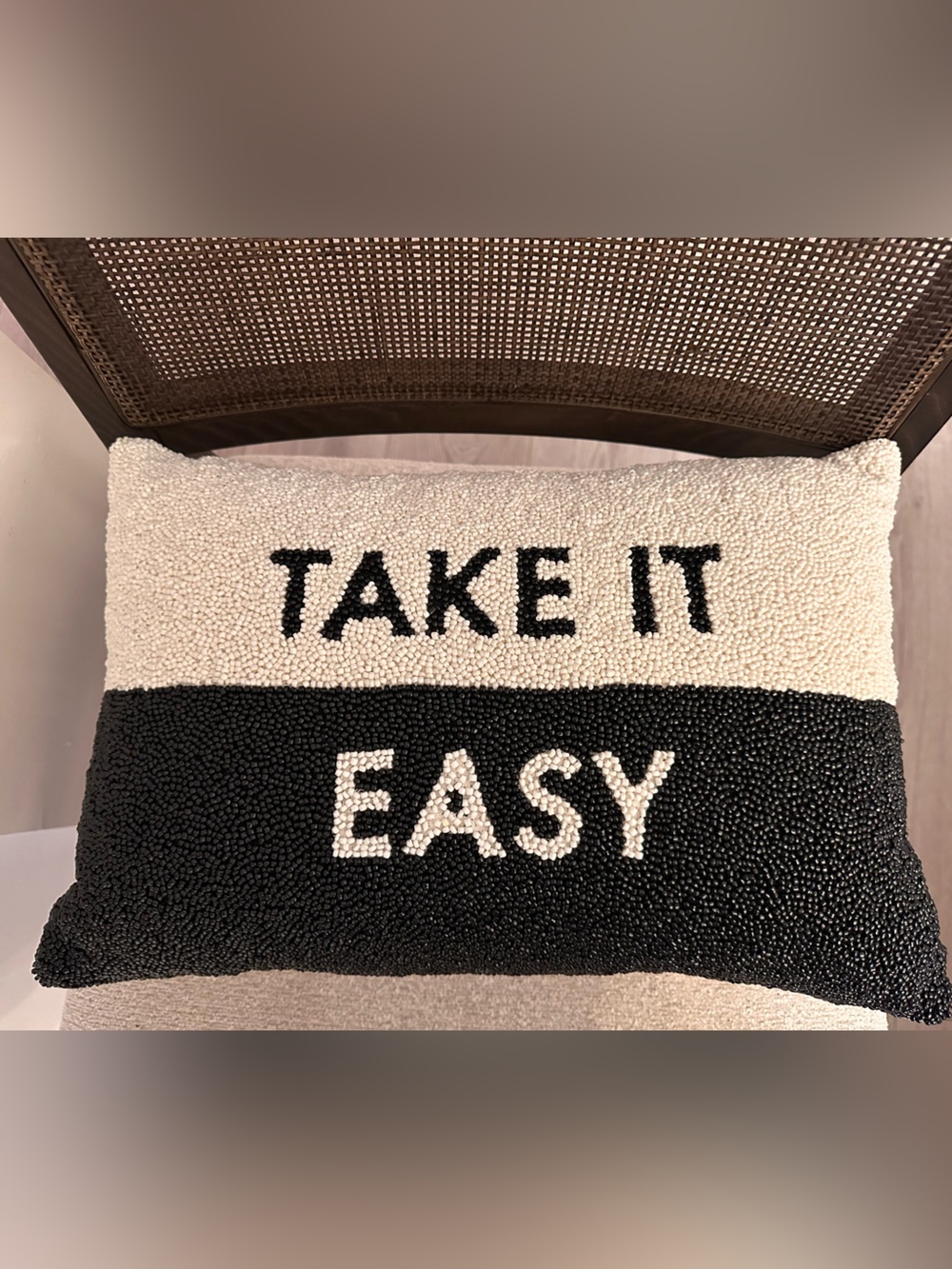Kate Spade beaded pillow 12x18